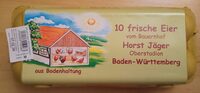 10 frische Eier aus Bodenhaltung
