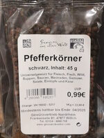 Pfefferkörner, schwarz