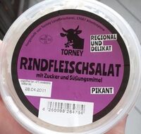 Rindgleischsalat mit Zucker und Süßungsmittel
