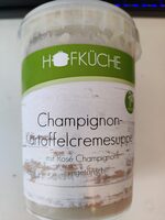 Champignon-Kartoffelcremesuppe mit Rose Champignons vegetarisch
