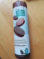 Kakaowaffel und Kakaokeks mit Kakaocreme