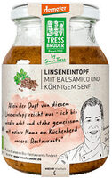 Linseneintopf mit Balsamico und körnigem Senf