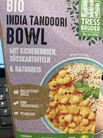 Tress Brüder Bio India Tandoori Bowl mit Kichererbsen, Süßkartoffeln und Naturreis 4260189684071 Bio veganes indisches Curry mit Kichererbsen, Süßkartoffeln und Naturreis