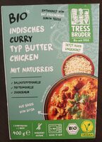 Indisches Curry Typ Butter Chicken mit Naturreis