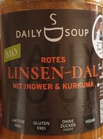 Rotes Linsen-Dal mit Ingwer und Kurkuma