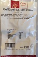 Geflügel Maultaschen