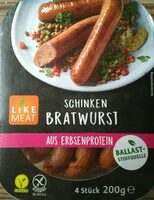 Schinken Bratwurst aus Erbsenprotein