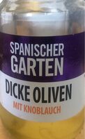 Dicke oliven mit knoblauch