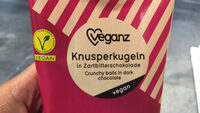 Crunchy balls in dark chocolate : vegan