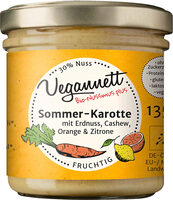 Sommer-Karotte mit Erdnuss, Cashew, Orange & Zitrone
