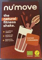 The natural fitness shake. cacao cinnamon