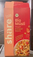 Bio müsli vegan knusper beere