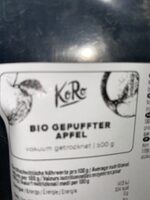 Bio gepuffter Apfel