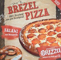 Brezel-Pizza Salami