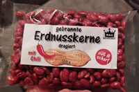 Gebrannte Erdnusskerne mit Chili dragiert