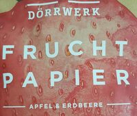 Frucht papier apfel & erdbeere