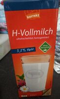 H-milch, Haltbar 3,5 % Fett