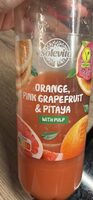 Orange, pink grapefruit, pitaya