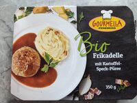 Bio Frikadelle mit Kartoffel-Speck-Püree