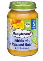 Kürbis mit Reis und  Huhn