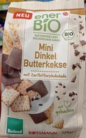 Mini Dinkel Butterkekse mit Zartbitterschokolade