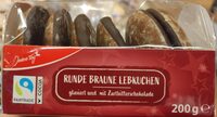 Runde Braune Lebkuchen glasiert schokoliert