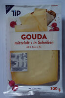 Gouda mittelalt, in Scheiben