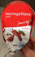 Heringsfilet, geteilt, in Tomatensauce