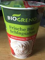 Frische Bio Schlagsahne