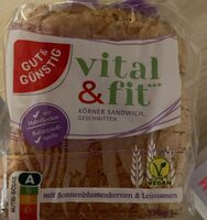 Körner Sandwich geschnitten