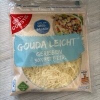 Gauda leicht gerieben
