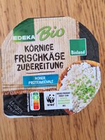 Körniger Frischkäsezubereitung