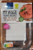 My veggie Veganer Aufschnitt nach Art Salami mit buntem Pfeffer