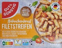 Hähnchenbrust Filetstreifen gewürzt und vor gegart