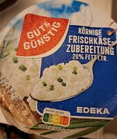Körniger Frischkäsezubereitung