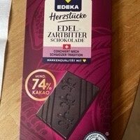 Edel Zartbitter Schokolade, 74 % Kakao