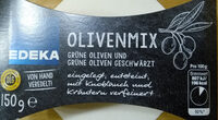Olivenmix grüne Oliven, grüne Oliven geschwärzt