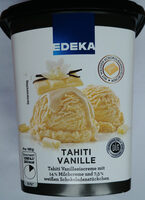 Tahiti Vanilleeiscreme mit 14% Milchcreme und 7,5% weißen Schokoladenstückchen.