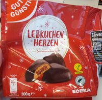 Gefüllte Lebkuchenherzen mit Zartbitterschokolade