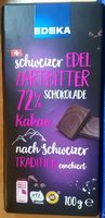 Edelzartbitter Schokolade, 72 % Kakao