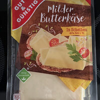 Milder Butterkäse in Scheiben