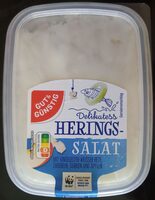 Delikatess Heringssalat mit eingelegter Weißer Bete und jeweils eingelegten Zwiebeln, Gurken, Äpfeln