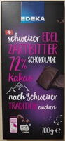 Schweizer Edel Zartbitter 72% Schokolade