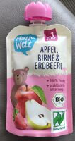 Bio-Fruchtmus - Apfel, Birne & Erdbeere