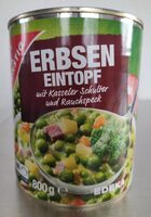 Erbsen-Eintopf mit Kassler Schulter und Rauchspeck
