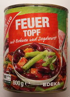 Feuertopf mit Bohnen und Jagdwurst