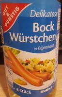 Bockwurst Delikatess Bock Würstchen in Eigenhaut