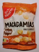 Macadamias, gesalzen, ohne Öl geröstet