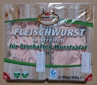 Fleischwurst in Streifen