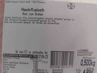 Hackfleisch, Rind